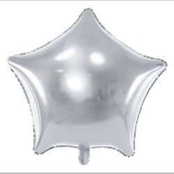 Balónik fóliový Hviezda strieborná 70cm