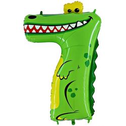 Balón fóliový číslica "7" krokodíl