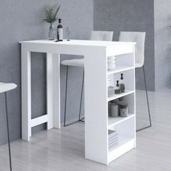 Barový stolík Clips 115 cm | biela