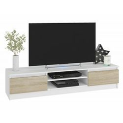TV stolík Clips K160 Farba: Biela / dub sonoma