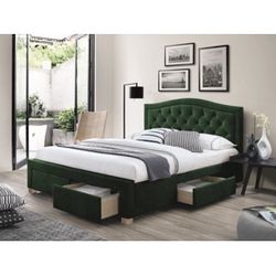 Manželská posteľ Electra VELVET Farba: Zelená