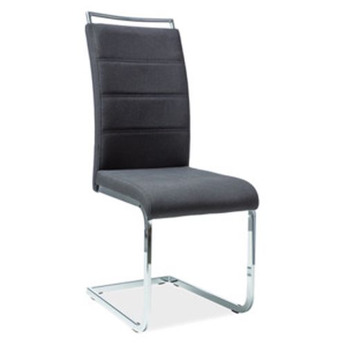 H-441 jedálenská stolička čierna / chróm