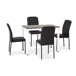 Jedálenský stôl DAMAR Farba: Čierno-biela