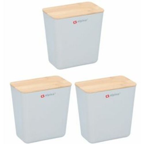 Súprava boxov s vekom Alpina 3 ks Barva: biela, Velikost: 3 ks, 13,5 x 13 x 8 cm