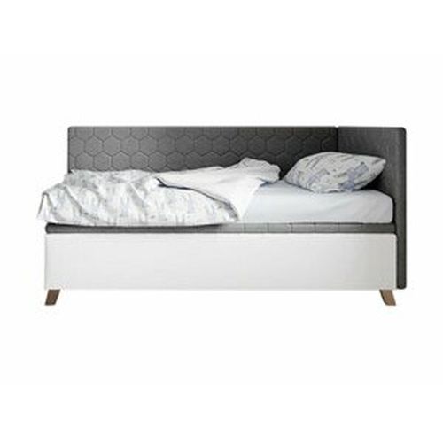 Čalúnená posteľ SOLO - FIDO sivá 80 x 200 cm Farba: Sivá, Prevedenie: pravé