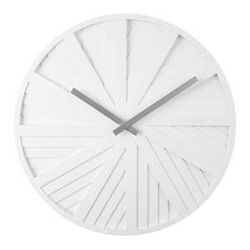Biele nástenné hodiny Karlsson Slides, ø 40 cm