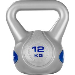 MOVIT Kettlebell činka - 12 kg, sivá/tmavomodrá