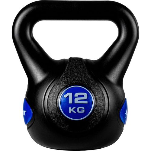 MOVIT kettlebell činka - 12 kg, čierna / tmavo- modrá