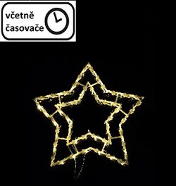 Vianočná dekorácia na okno - 35 LED, hviezda