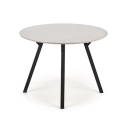 Okrúhly jedálenský stôl Balrog - svetlosivá / čierna