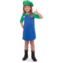 Kostým detský Super Plumber Girl veľ. 134 - 152