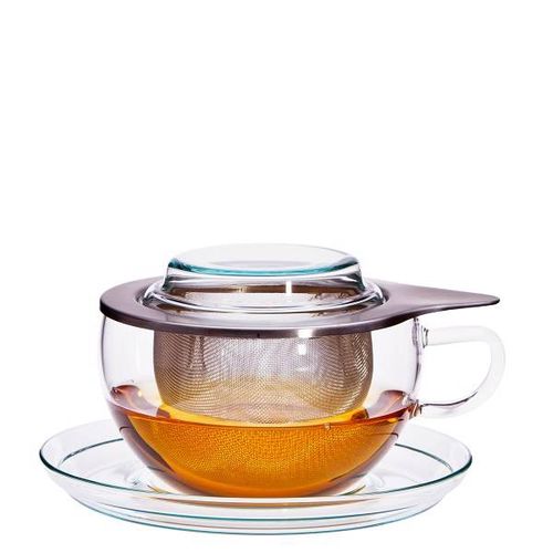 Trendglas JENA Sklenený šálku so sitkom TEA TIME 300 ml