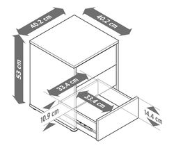 Nočný stolík typu boxspring