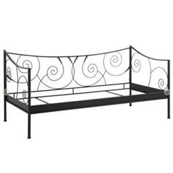 Čierna kovová posteľ Støraa Isabelle, 90 × 200 cm