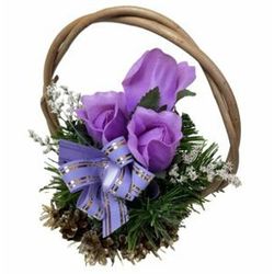 Kvetinový košík strednej veľkosti, fialový