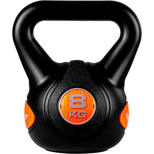 MOVIT Kettlebell činka - 8 kg, čierna/oranžová