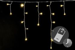Vianočný dážď - 5 m, 144 LED, teple biely, s časovačom