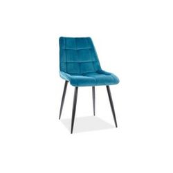 Jedálenská stolička CHIC VELVET | čierne nohy Farba: Bluvel 85