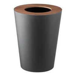 Čierny odpadkový kôš YAMAZAKI Rin Round