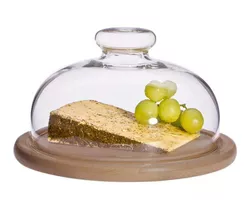 Trendglas Jena poklop s bambusovým tanierom Cheese Dome 21 cm