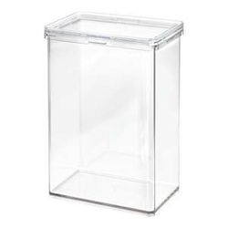 Transparentný úložný box iDesign The Home Edit, výška 22,9 cm