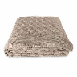 Béžová bavlnená deka Homemania Decor Softy, 130 x 170 cm