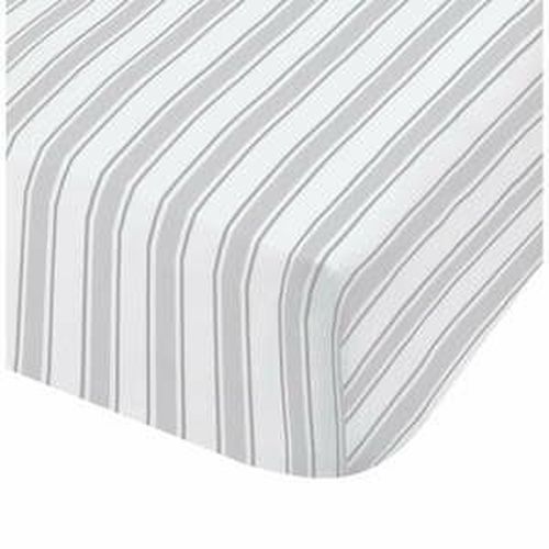 Sivo-biela bavlnená plachta Bianca Check And Stripe, 135 x 190 cm