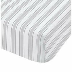 Sivo-biela bavlnená plachta Bianca Check And Stripe, 135 x 190 cm