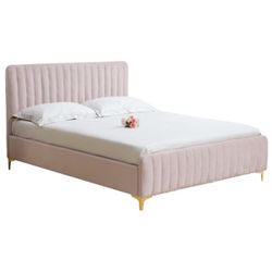 Kaisa manželská posteľ s roštom 180x200 cm ružová / zlatá matná
