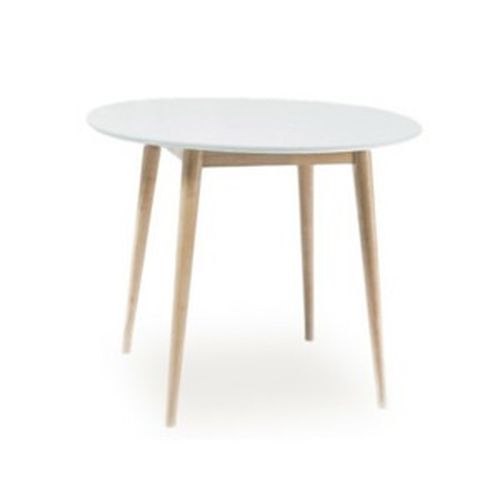 Jedálenský stôl LARSON Farba: biela / bielený dub