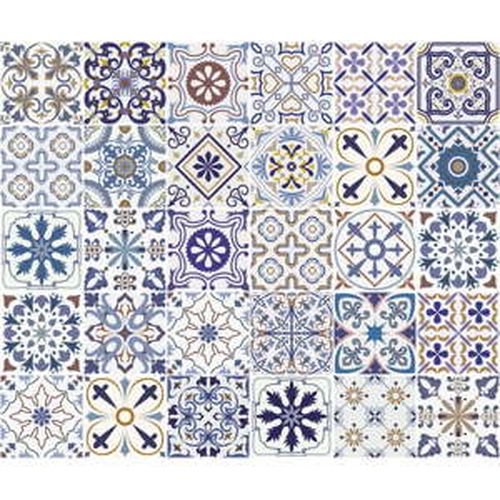 Súprava 30 nástenných samolepiek Ambiance Tiles Azulejos Riviera, 10 × 10 cm