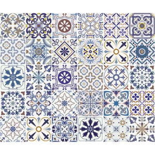 Súprava 30 nástenných samolepiek Ambiance Tiles Azulejos Riviera, 10 × 10 cm