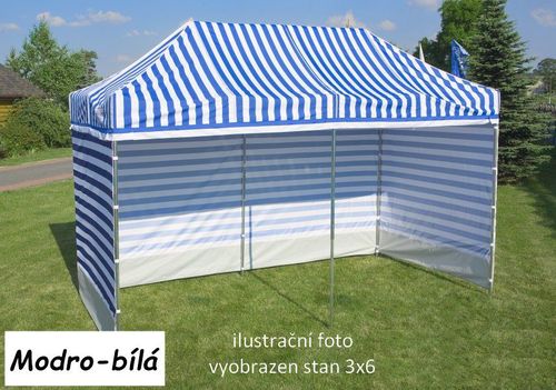 Záhradný párty stan PROFI STEEL 3 x 4,5 - modro-biela