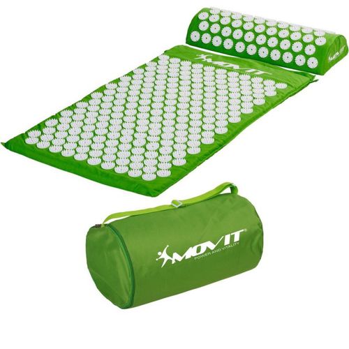 Akupresúrna podložka s vankúšom MOVIT 75 x 44 cm - zelená
