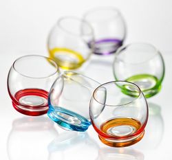 Crystalex Farebné tancujúce poháre CRAZY 390 ml, 6 ks