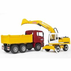 Bruder Nákladné auto MAN TGA s bagrom Liebherr, 1:16, 73 x 18,5 x 23 cm