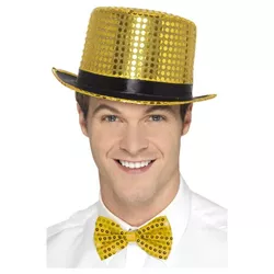 KLOBÚK s flitrami zlatý