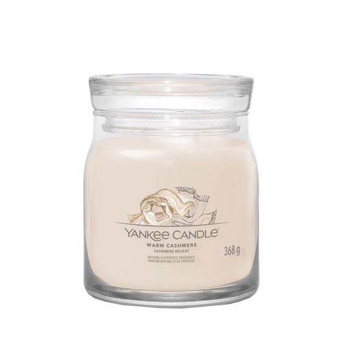 Yankee Candle vonná sviečka Signature v skle stredná Warm Cashmere, 368 g