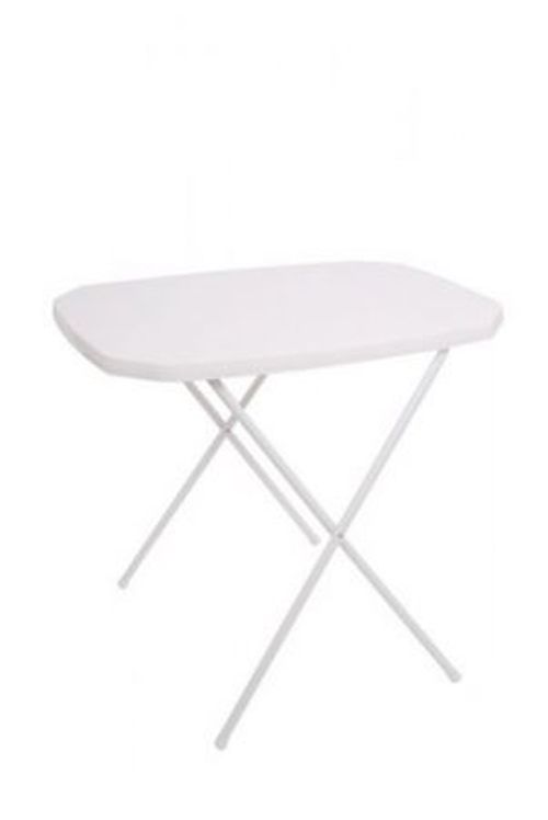 Stôl camping 53 x 70 cm biely