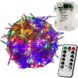 Vianočné LED osvetlenie - 10 m, 100 LED, farebné, na batérie