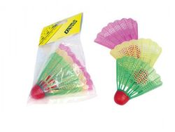 Badmintonové míčky/košíčky plast 3ks v sáčku 11x17cm