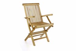 Záhradná stolička DIVERO skladacia – teakové drevo