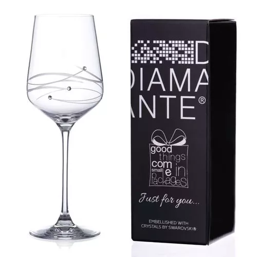 Diamante Spiral Swarovski poháre na víno 450 ml