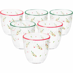 Sada 6 vianočných pohárov Xmas Leaves 295 ml