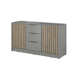 Komoda KELLY 3D Farba: sivá / dub artisan