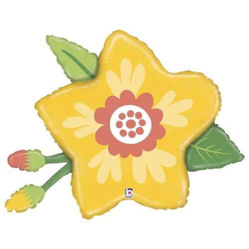 BALÓNIK AIRWALKER Kytka fóliový žltý 86cm