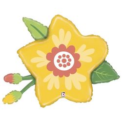 BALÓNIK AIRWALKER Kytka fóliový žltý 86cm