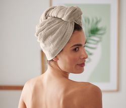Obzvlášť sajúci uterákový turban, béžový
