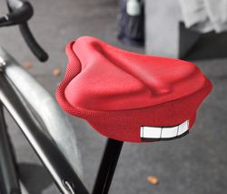 Poťah na sedadlo bicykla s pamäťovou penou, červený