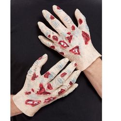 Rukavice latexové, ruky Zombie